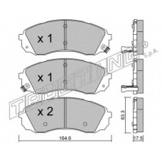 801.0 TRUSTING Комплект тормозных колодок, дисковый тормоз