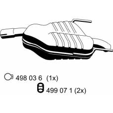 043212 ERNST Глушитель выхлопных газов конечный