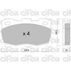 822-352-0 CIFAM Комплект тормозных колодок, дисковый тормоз