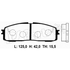 IBR-1206 IPS Parts Комплект тормозных колодок, дисковый тормоз