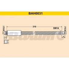 BAH0031 BARUM Тормозной шланг