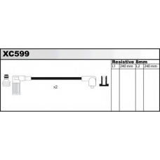 XC599 QUINTON HAZELL Комплект проводов зажигания