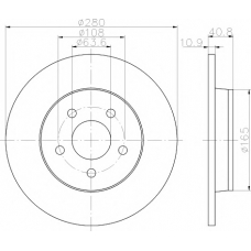 8DD 355 111-391 HELLA PAGID Тормозной диск