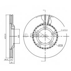 0 986 BB4 312 BOSCH Тормозной диск