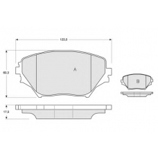 PF1385 PROCODIS FRANCE Комплект тормозных колодок, дисковый тормоз