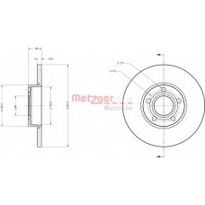 6110196 METZGER Тормозной диск