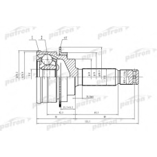 PCV1639 PATRON Шарнирный комплект, приводной вал