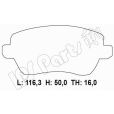 IBD-1175 IPS Parts Комплект тормозных колодок, дисковый тормоз