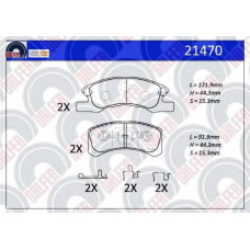 21470 GALFER Комплект тормозных колодок, дисковый тормоз
