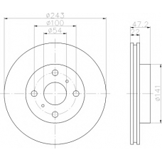 MDC719 MINTEX Тормозной диск