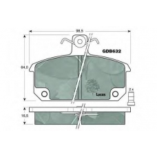 GDB632 TRW Комплект тормозных колодок, дисковый тормоз