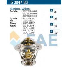 5304783 FAE Термостат, охлаждающая жидкость