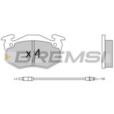 BP2229 BREMSI Комплект тормозных колодок, дисковый тормоз