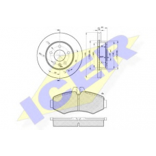 31288-6380 ICER Комплект тормозов, дисковый тормозной механизм