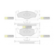 BD S006S STARLINE Комплект тормозных колодок, дисковый тормоз