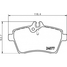 8DB 355 011-371 HELLA Комплект тормозных колодок, дисковый тормоз