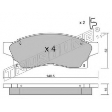 460.0 TRUSTING Комплект тормозных колодок, дисковый тормоз