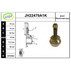 JH22479A1K SERA Шарнирный комплект, приводной вал