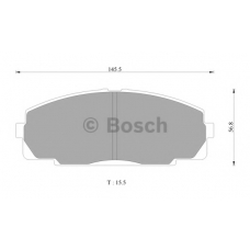 0 986 AB2 072 BOSCH Комплект тормозных колодок, дисковый тормоз