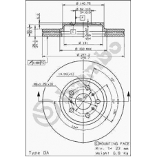 09.6806.10 BREMBO Тормозной диск