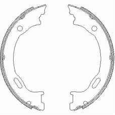 4707.01 REMSA Комплект тормозных колодок, стояночная тормозная с