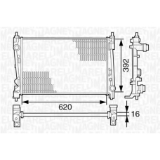 350213124900 MAGNETI MARELLI Радиатор, охлаждение двигателя