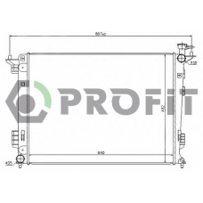 PR 2909A2 PROFIT Радиатор, охлаждение двигателя