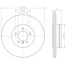 8DD 355 110-031 HELLA Тормозной диск