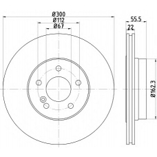 8DD 355 117-771 HELLA Тормозной диск