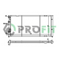 PR 9537A5 PROFIT Радиатор, охлаждение двигателя