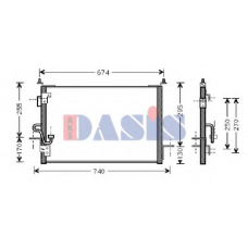 372140N AKS DASIS Конденсатор, кондиционер