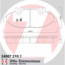 24007.210.1 ZIMMERMANN Комплект тормозных колодок, дисковый тормоз