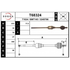 T68324 EAI Приводной вал
