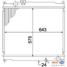 8MK 376 773-391 HELLA Радиатор, охлаждение двигателя