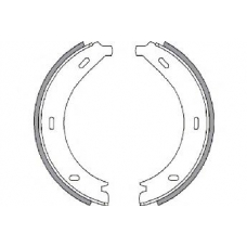 33944 SPIDAN Комплект тормозных колодок, стояночная тормозная с