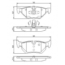 0 986 424 821 BOSCH Комплект тормозных колодок, дисковый тормоз