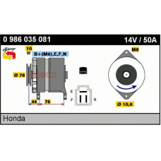 0 986 035 081 BOSCH Генератор