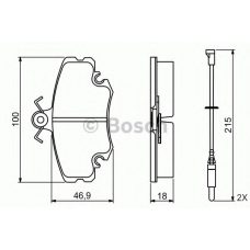 0 986 495 212 BOSCH Комплект тормозных колодок, дисковый тормоз