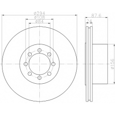 8DD 355 117-481 HELLA PAGID Тормозной диск