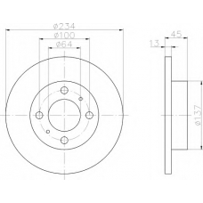 8DD 355 105-761 HELLA Тормозной диск