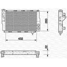 350213609000 MAGNETI MARELLI Радиатор, охлаждение двигател