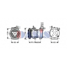 851400N AKS DASIS Компрессор, кондиционер