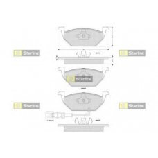 BD S003SP STARLINE Комплект тормозных колодок, дисковый тормоз