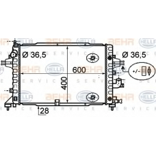 8MK 376 790-041 HELLA Радиатор, охлаждение двигателя