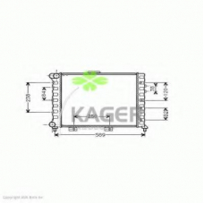 31-0061 KAGER Радиатор, охлаждение двигателя
