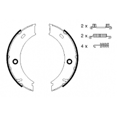 0 986 487 611 BOSCH Комплект тормозных колодок, стояночная тормозная с