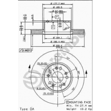 09.8726.10 BREMBO Тормозной диск