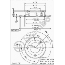 08.3439.14 BREMBO Тормозной диск