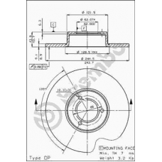 08.3969.10 BREMBO Тормозной диск