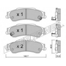7380 TRUSTING Комплект тормозных колодок